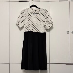 Polka Dot Black and White Dress
